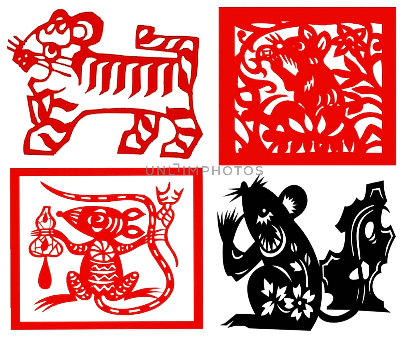 Chinese paper-cut Chinese zodiac  mouse