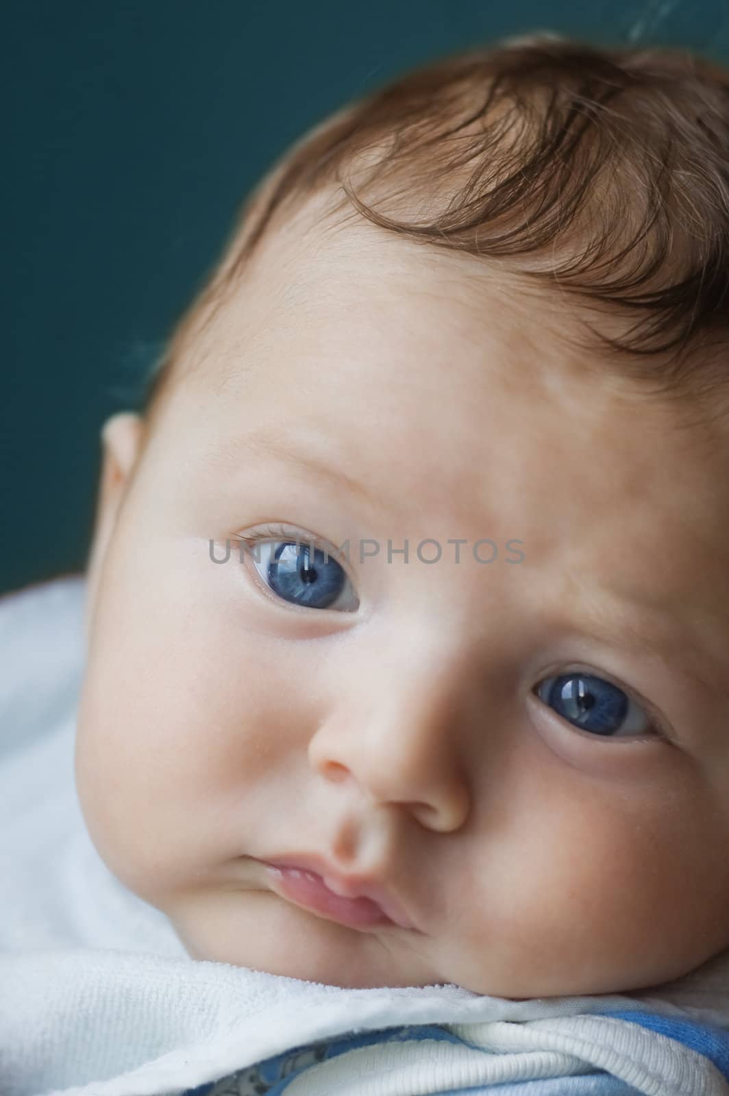 Portrait of the boy, four months old.