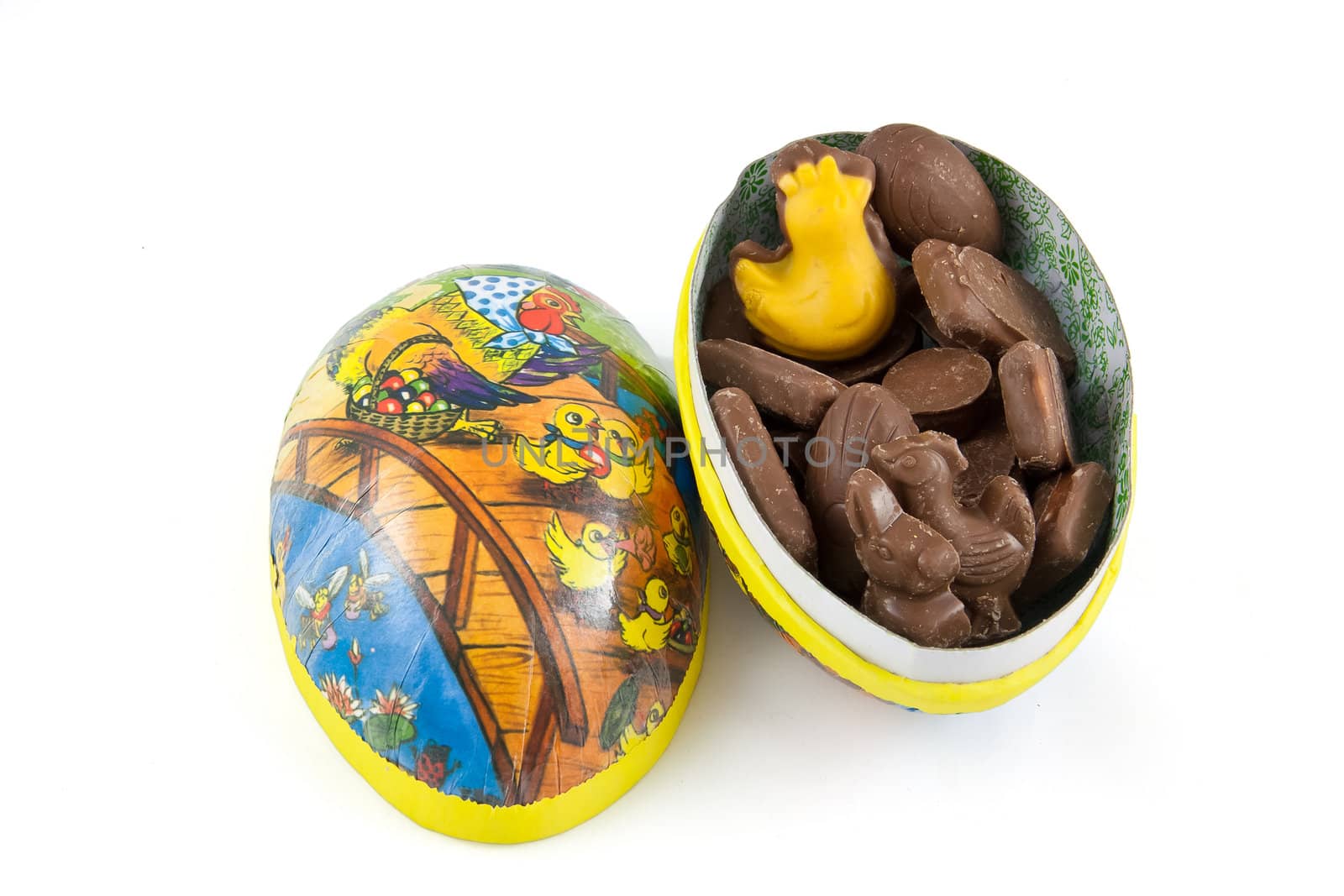 Easter egg with easter chocolate by Stootsy