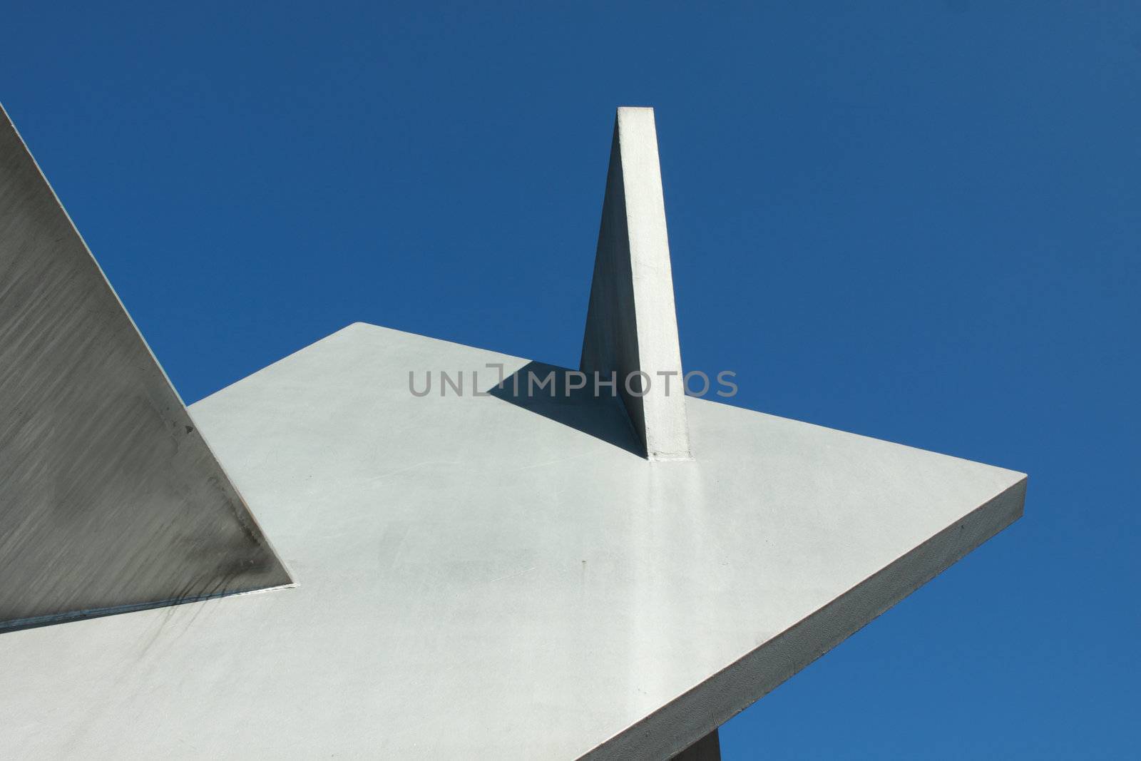 abstract monument over blue sky