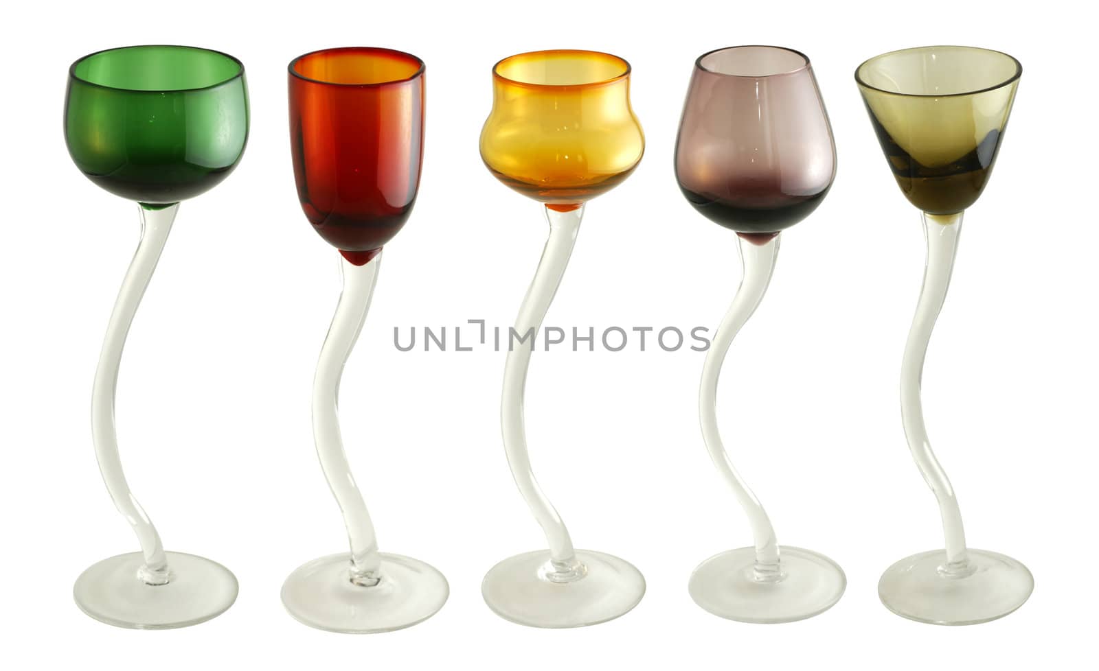 Colored cocktail glasses by Mirage3