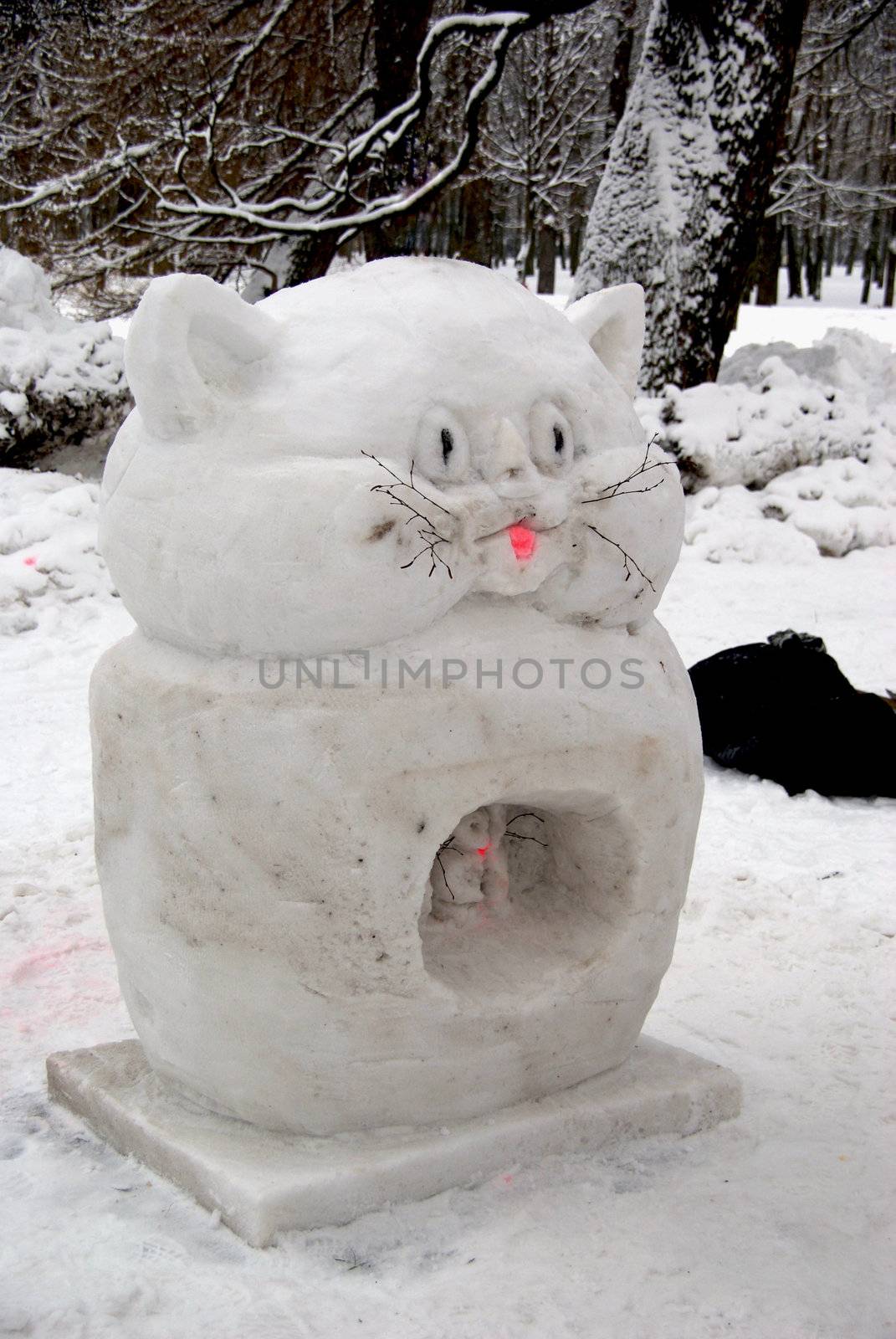 I have seen this snowman in city park of Tallinn, Estonia 