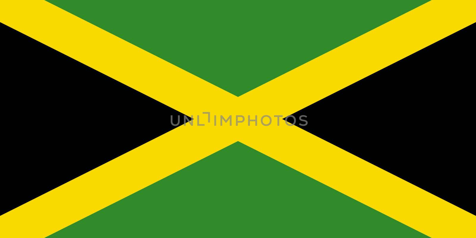 Flag of Jamaica (green, yellow, black colours)