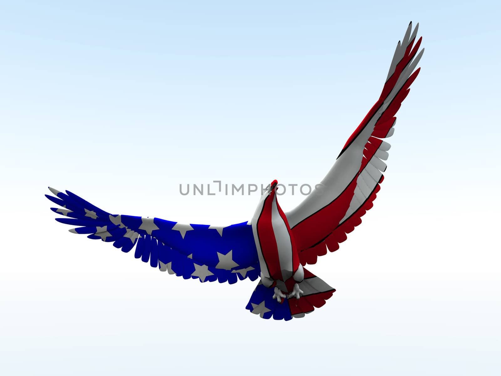 Concept image of an American eagle with the American flag would be good for July 4th.
