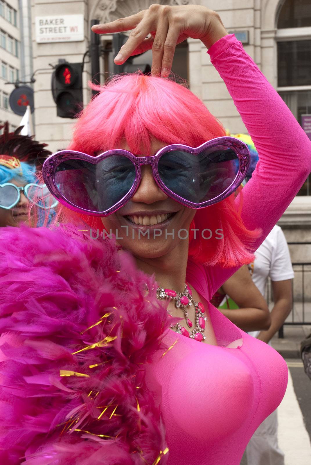 LONDON - JULY 4: Gay Pride participants in the its 37th edition July 4, 2009 in London, England.