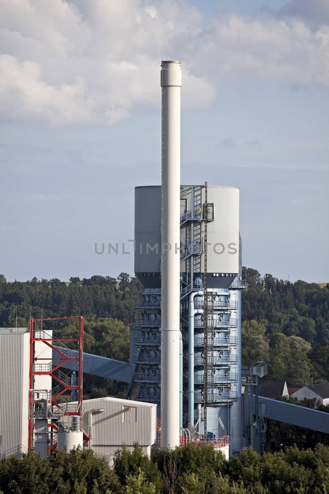 detail of a power plant on a sunny day