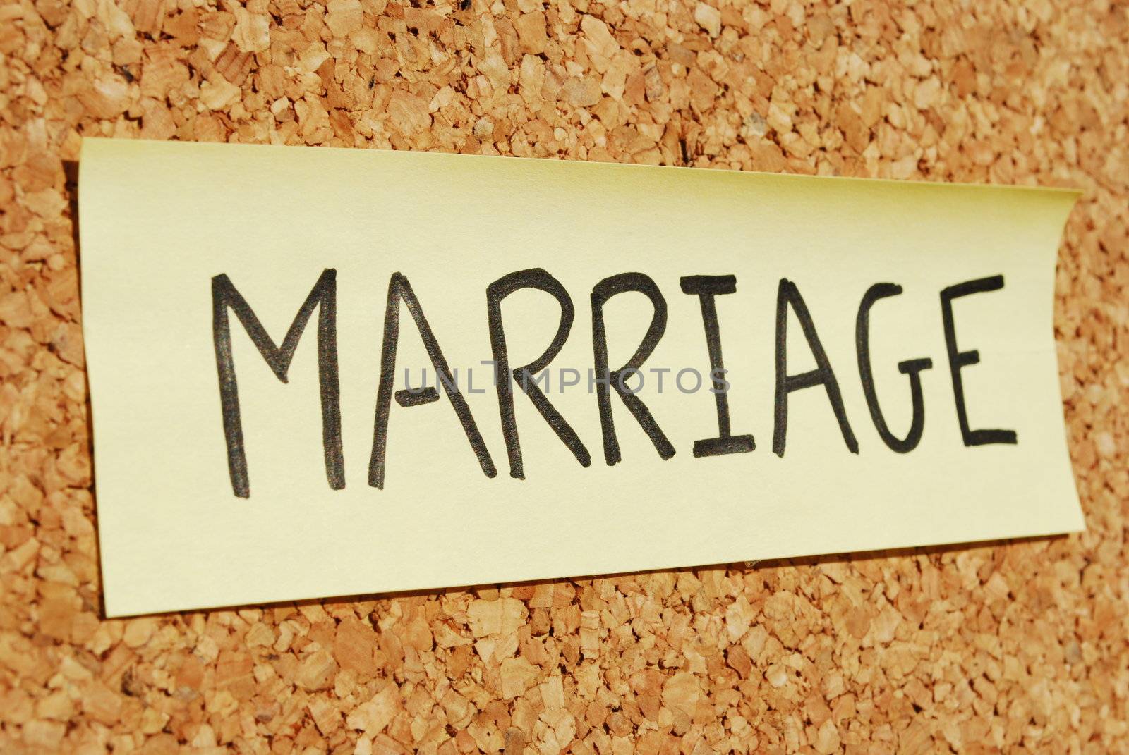 Marriage keyword on a cork board by luissantos84