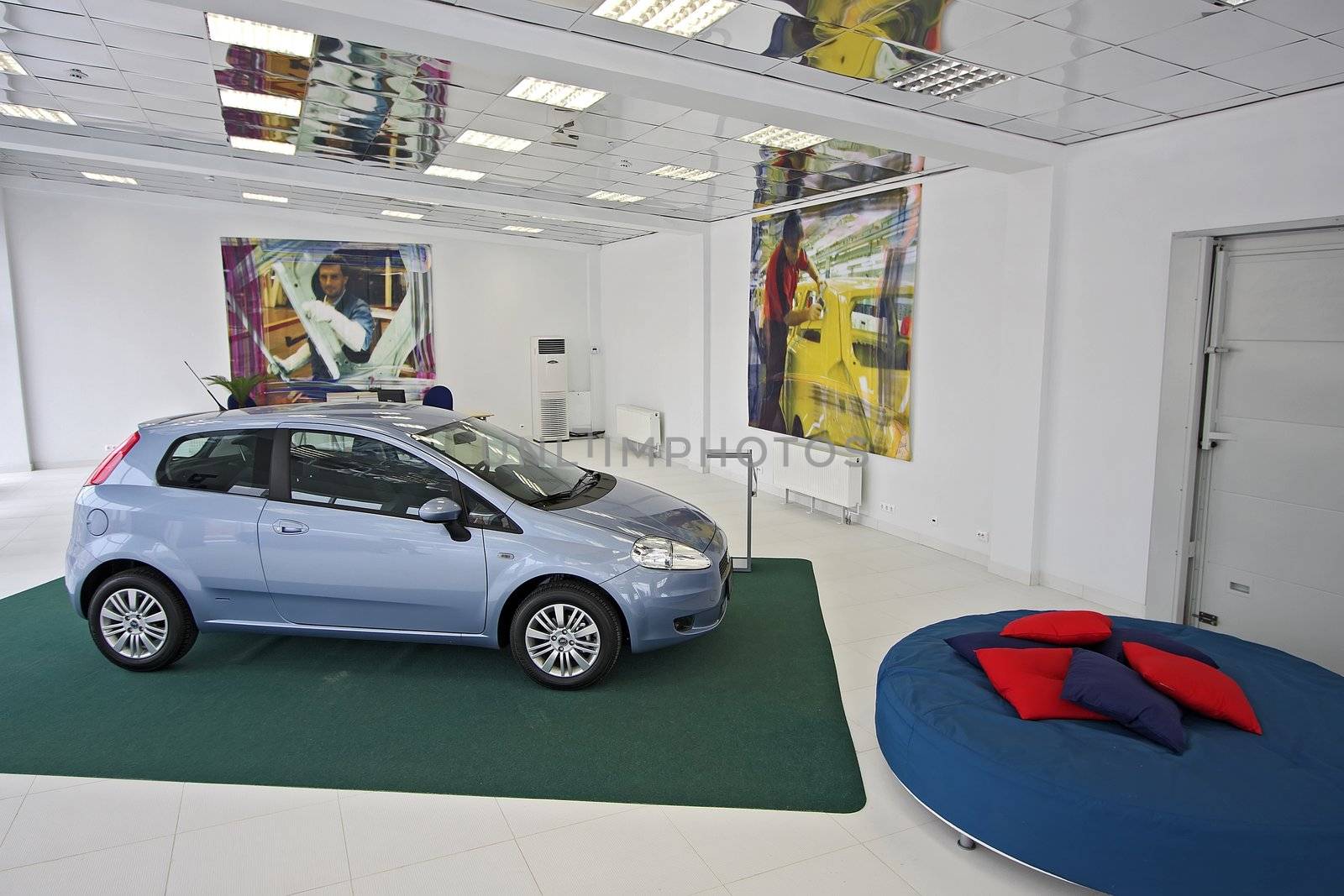 Interior of a modern motor show