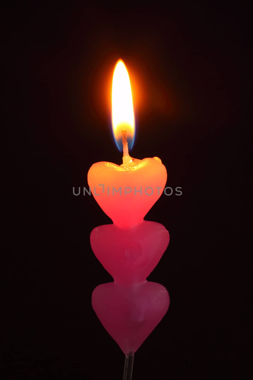 heart shaped candle