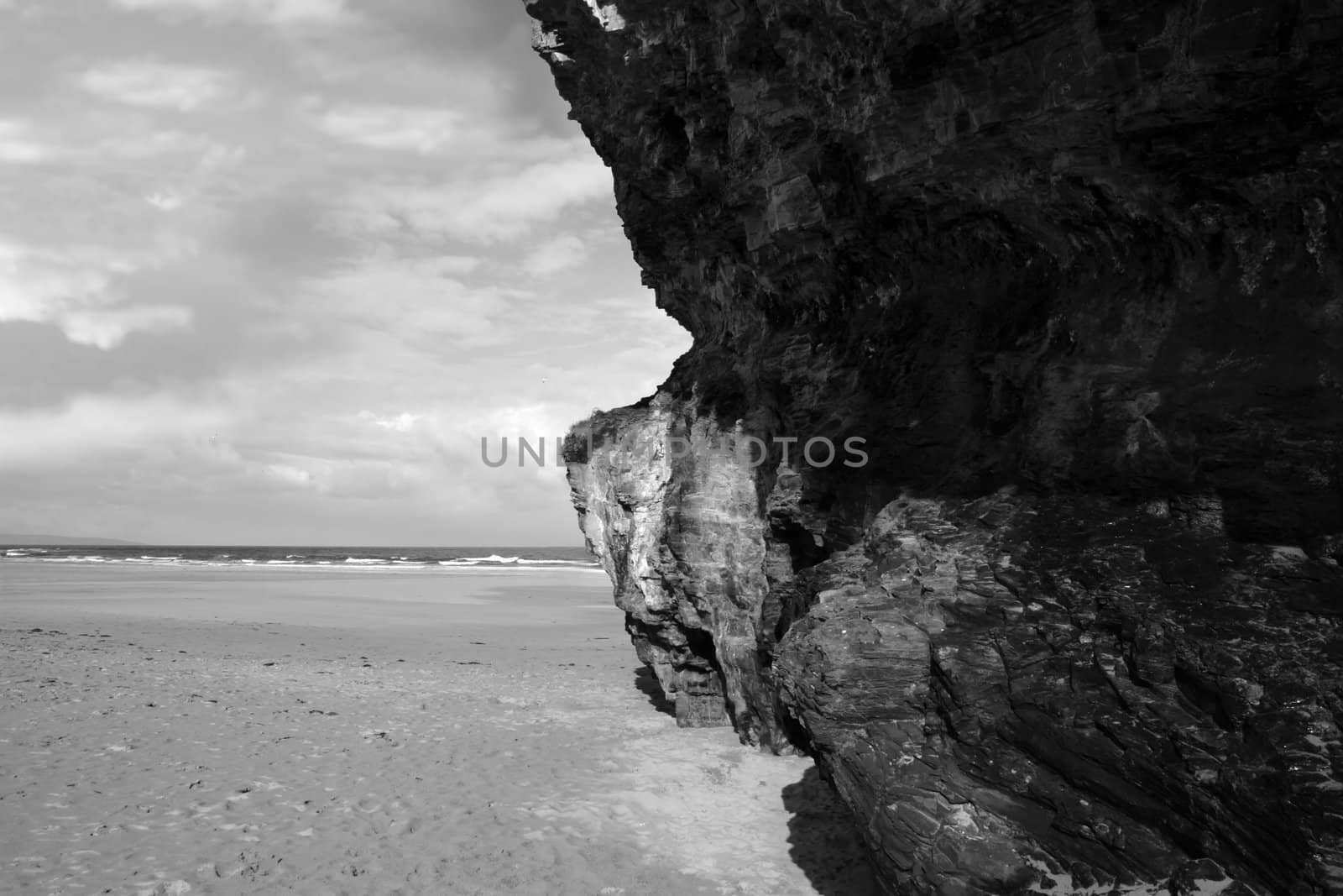 cliffs on the beach in ballybunion ireland