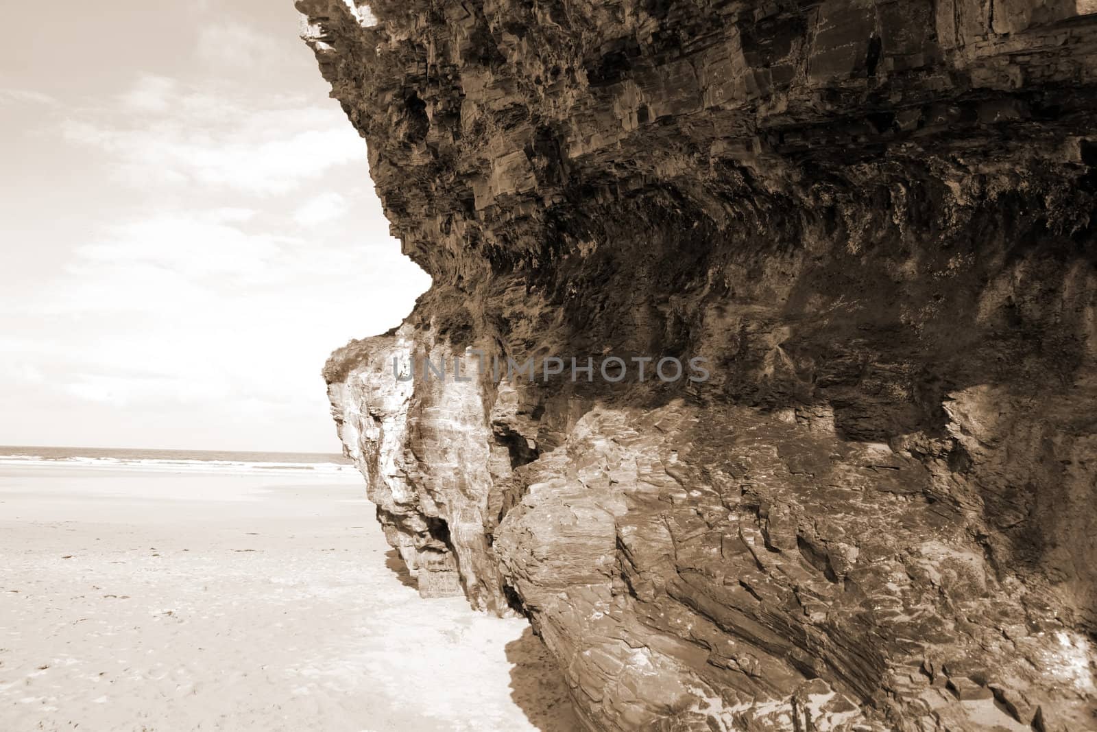 cliffs on the beach in ballybunion ireland