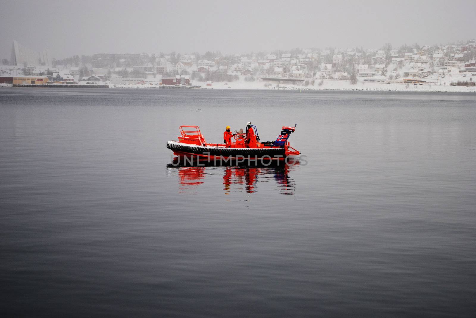 A norwegian coastguard boat in Tromsø.