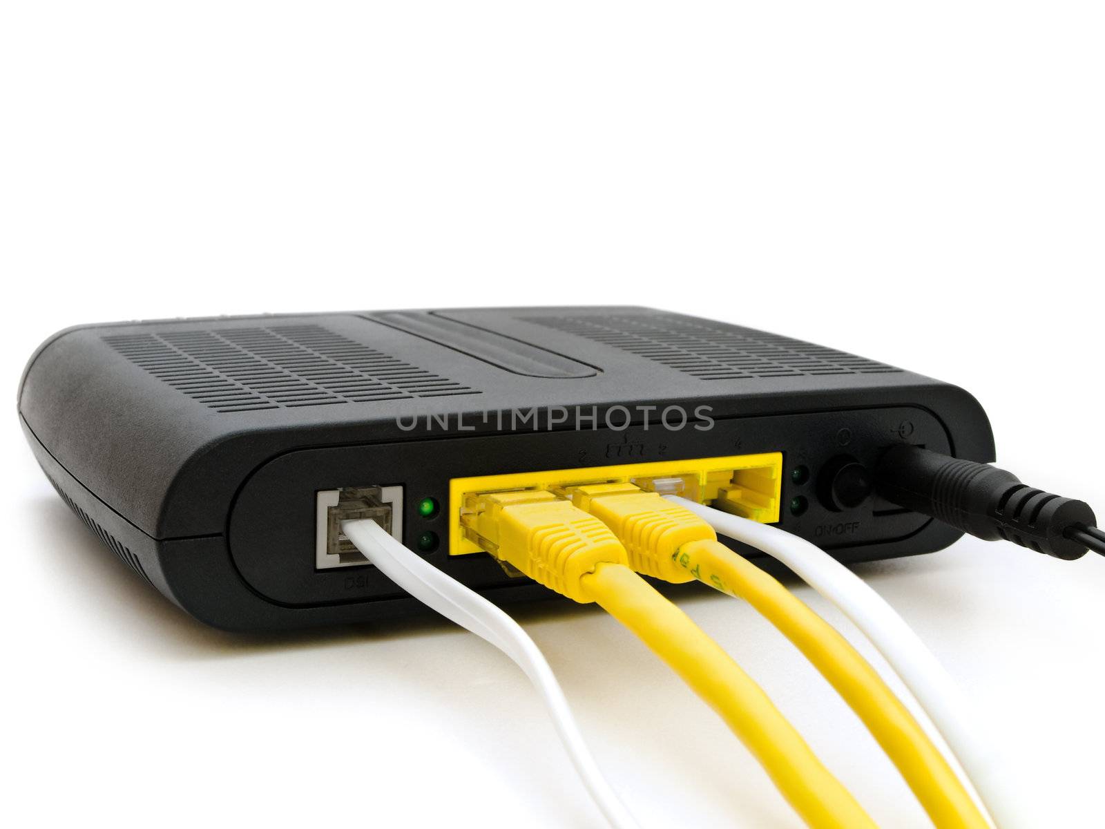 Photo of the modem against the white background