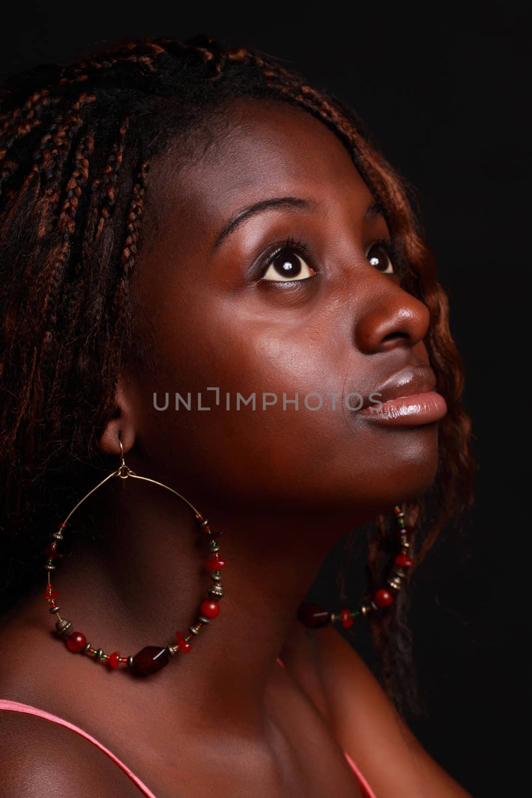 portrait of a beautiful young african woman