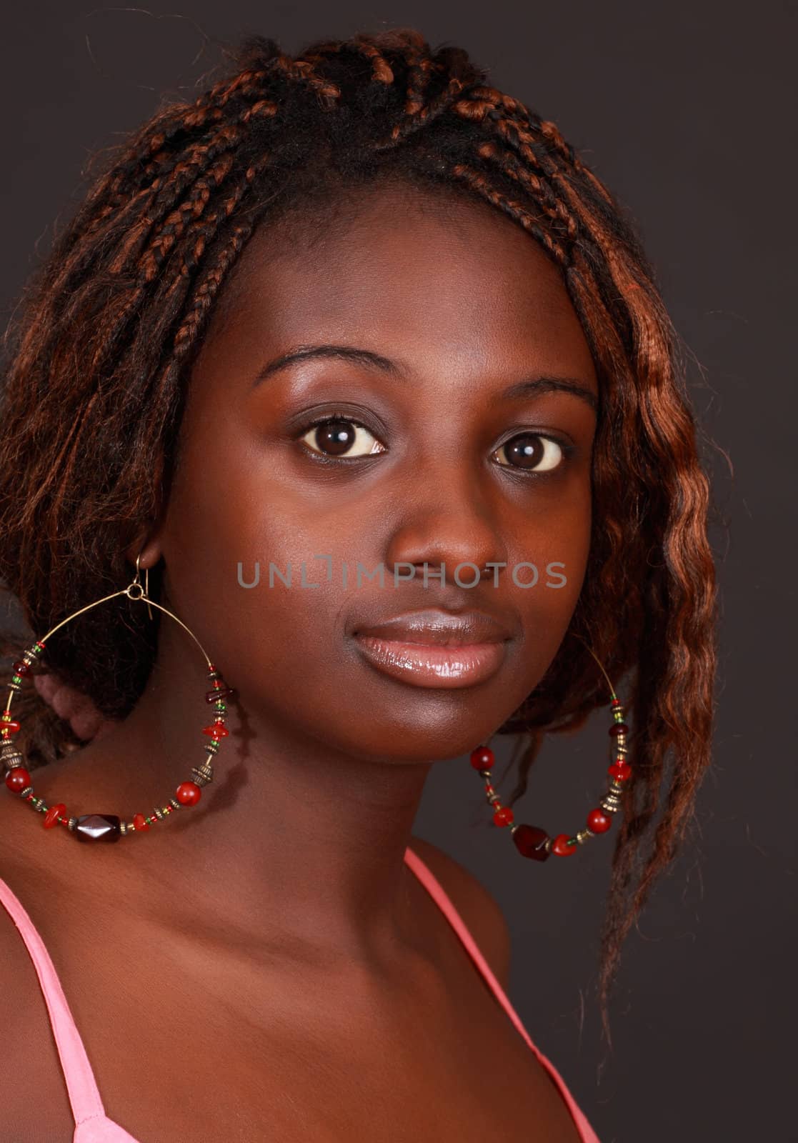portrait of a beautiful young african woman