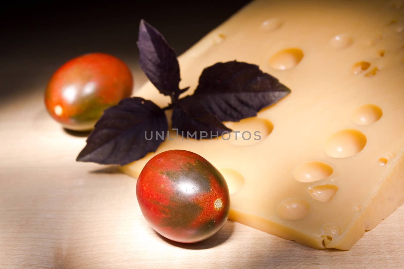 Tomato, cheese and basil