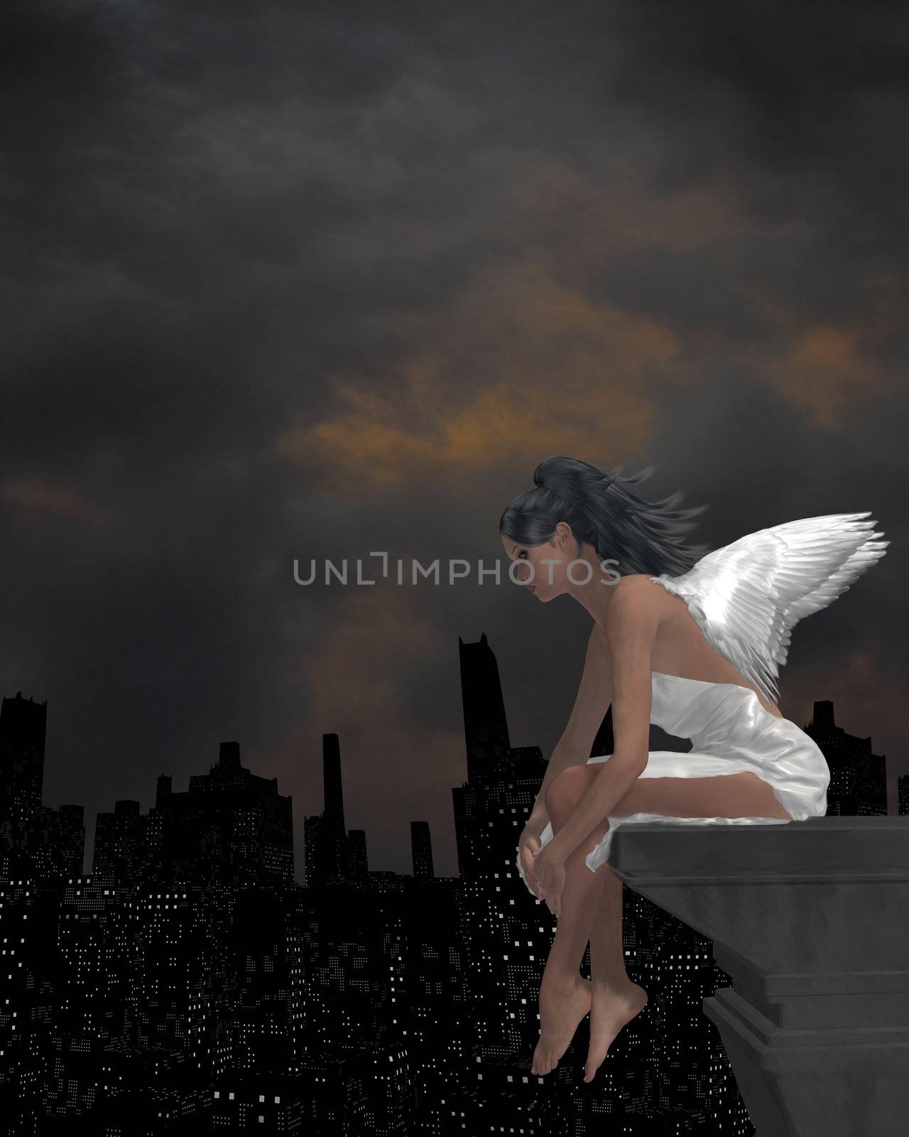 Angel On A Ledge by kathygold