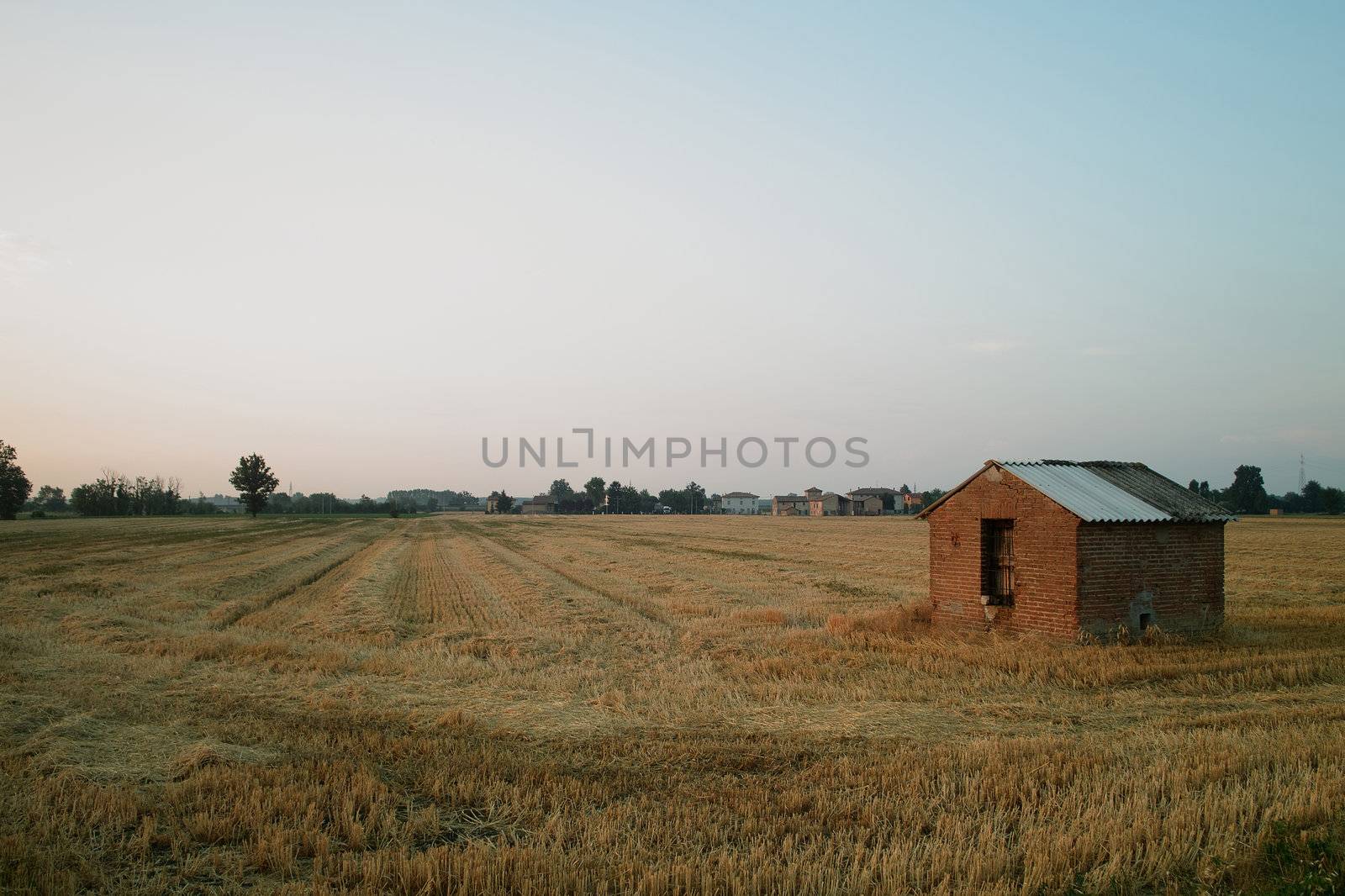 a rural landscape after harvest
