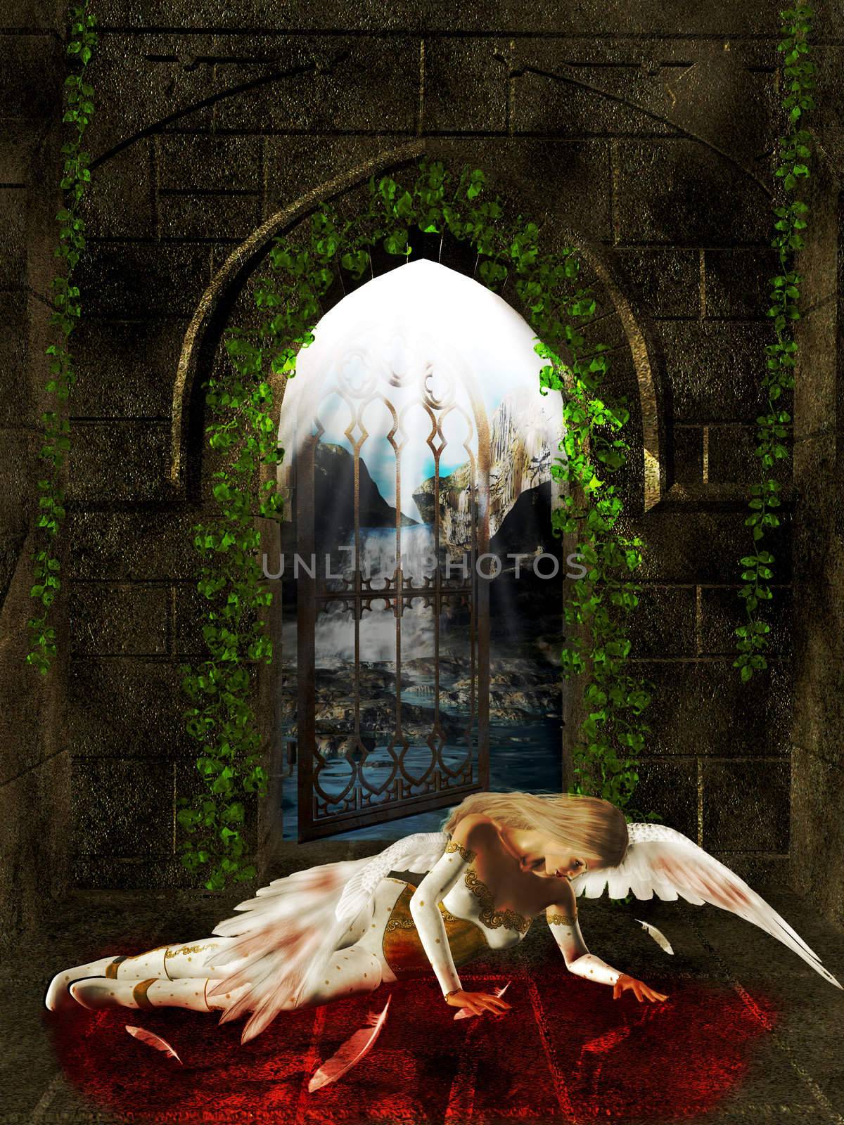 Arch Angel Outside Sanctuary by kathygold