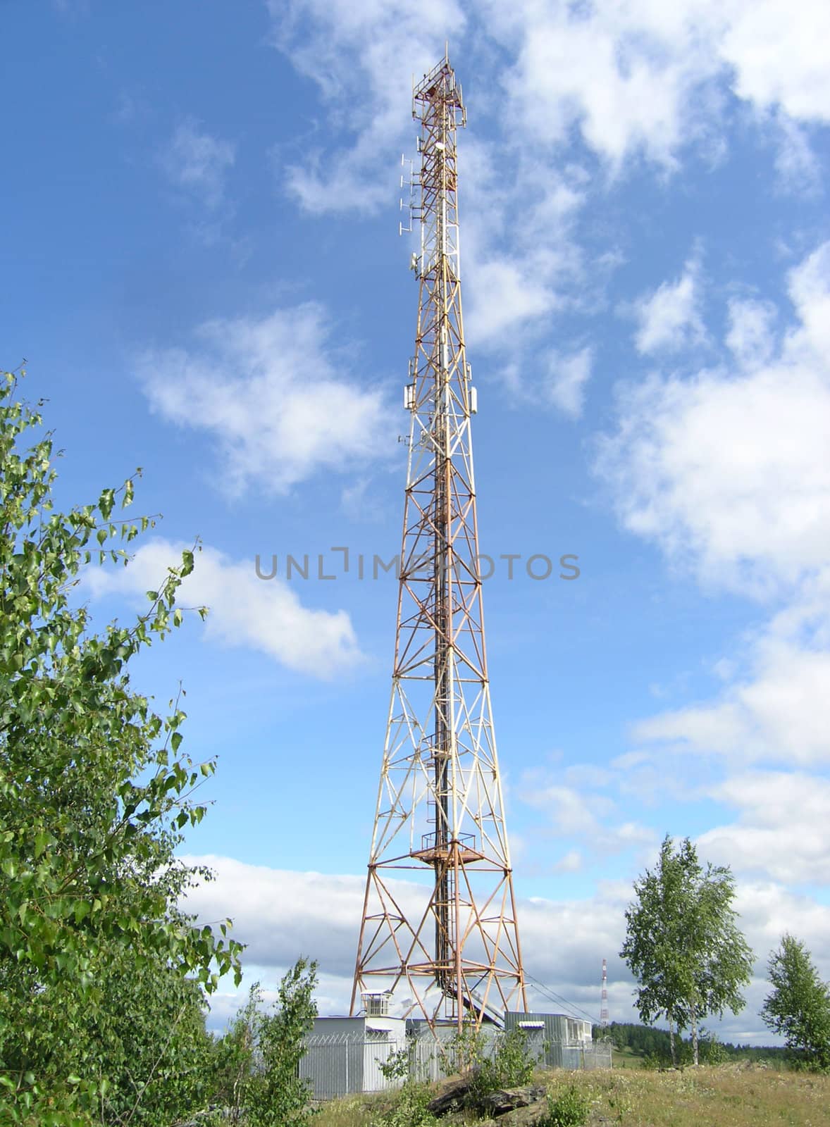 Two radio towers