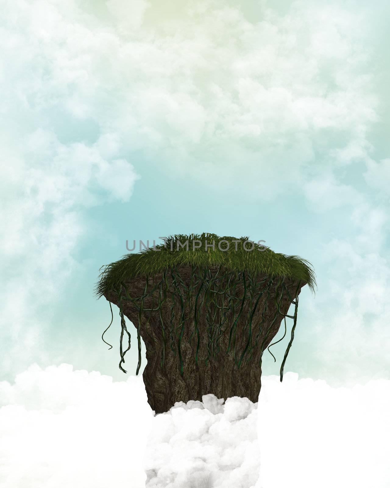 Cliff In The Clouds Background by kathygold