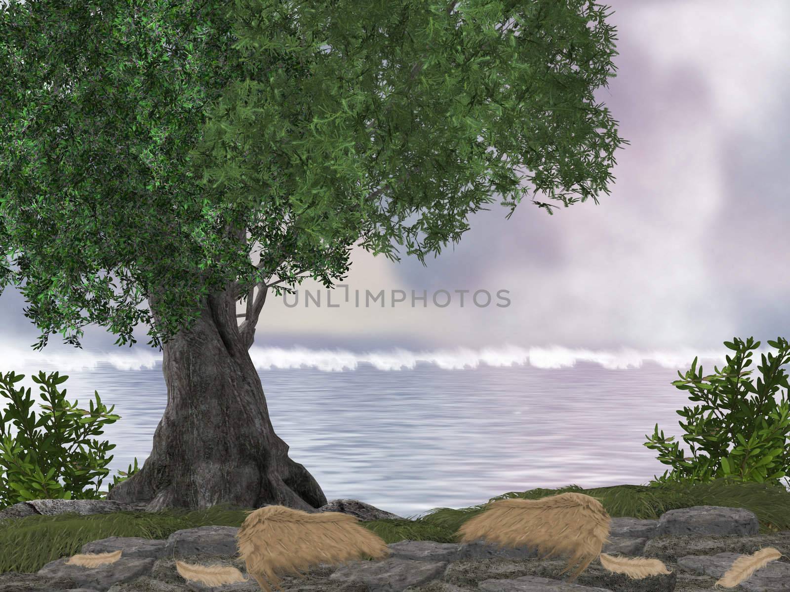 Ocean Rocks Background by kathygold