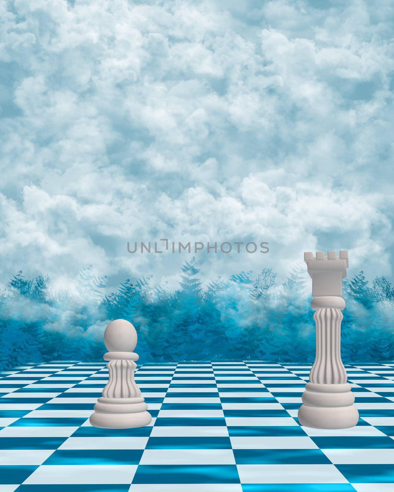 Chess In The Clouds Background