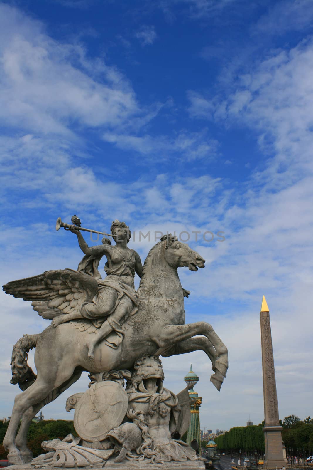 Statue at Place de la concorde, Paris France.