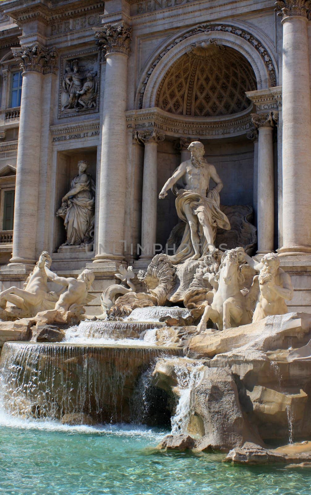 Trevi Fountain Rome, Italy at night.