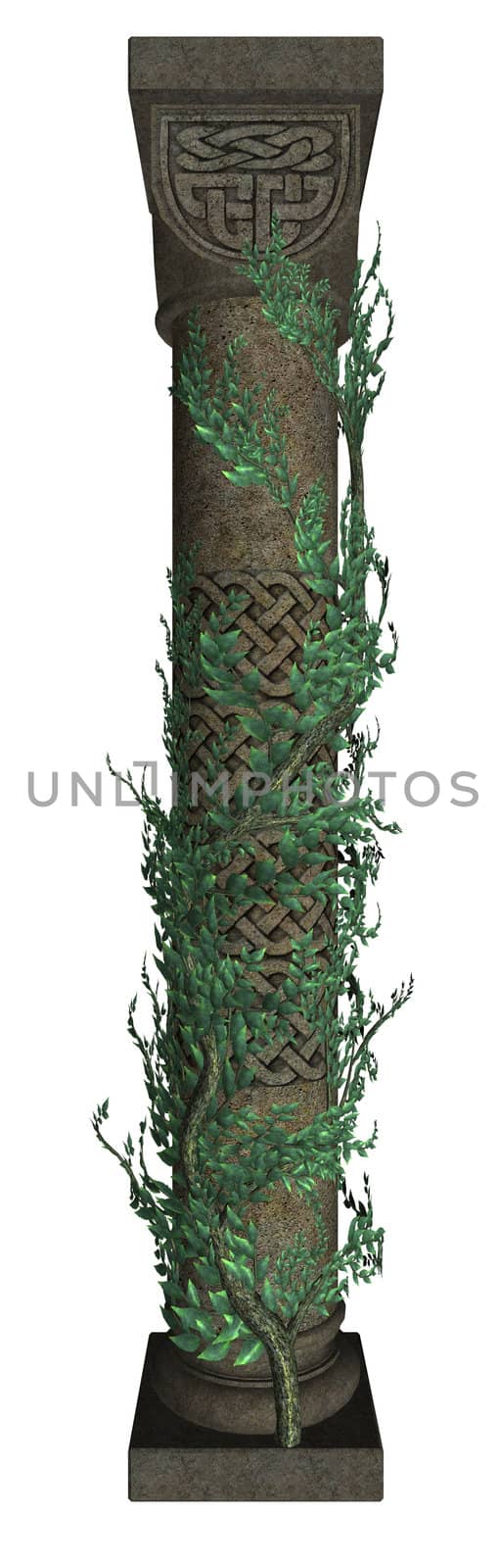 Singular column with vines