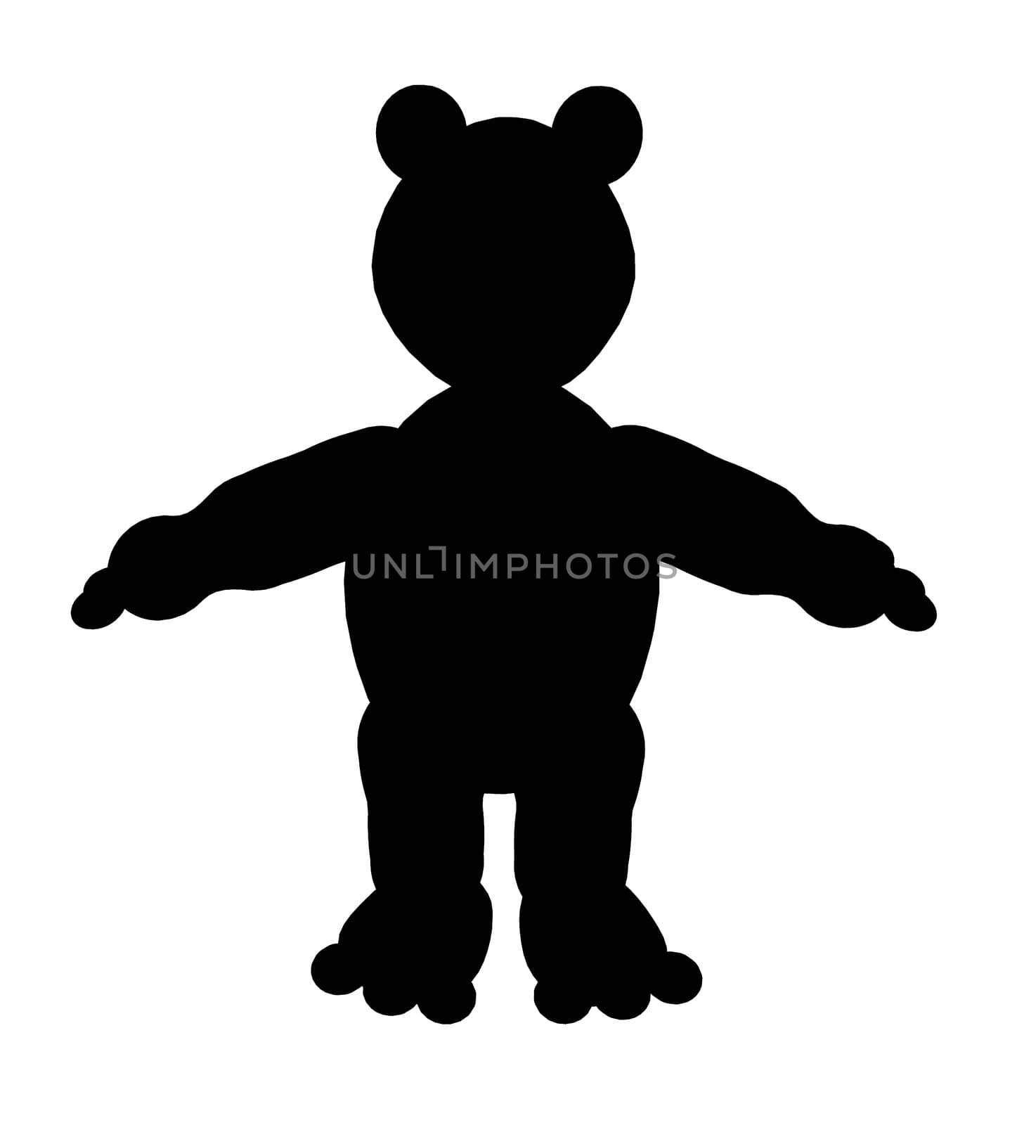 Teddy bear silhouette