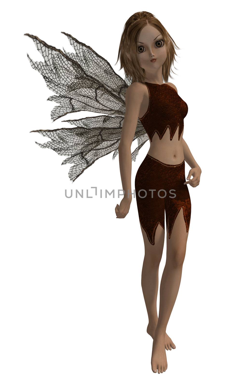 Guardian fairy of the forest in a standing pose