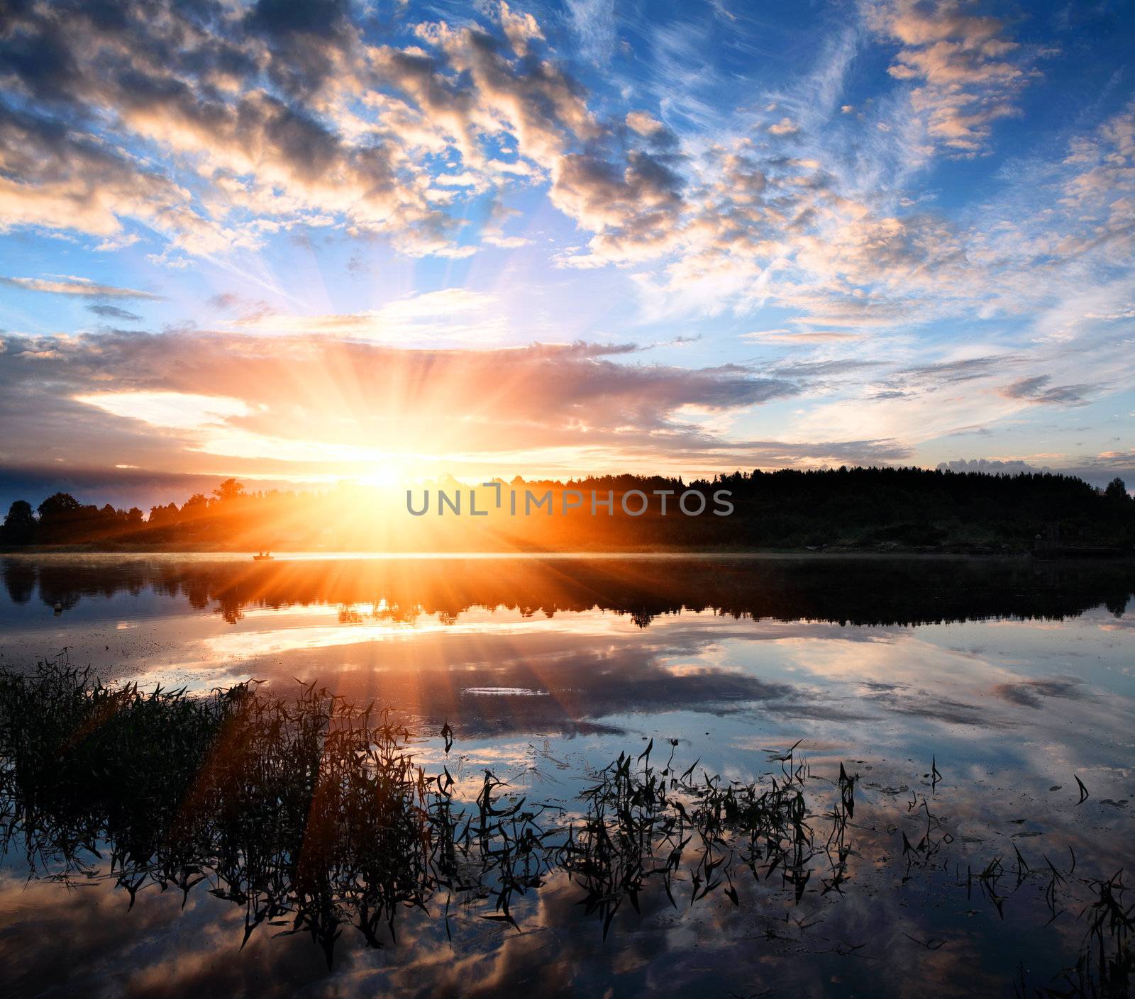 Dawn over the lake. by vladimir_sklyarov