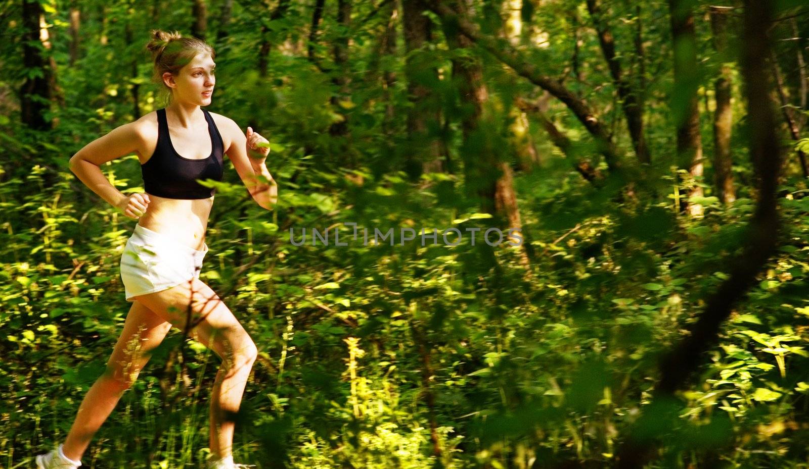 Woman Trail Runner by cardmaverick