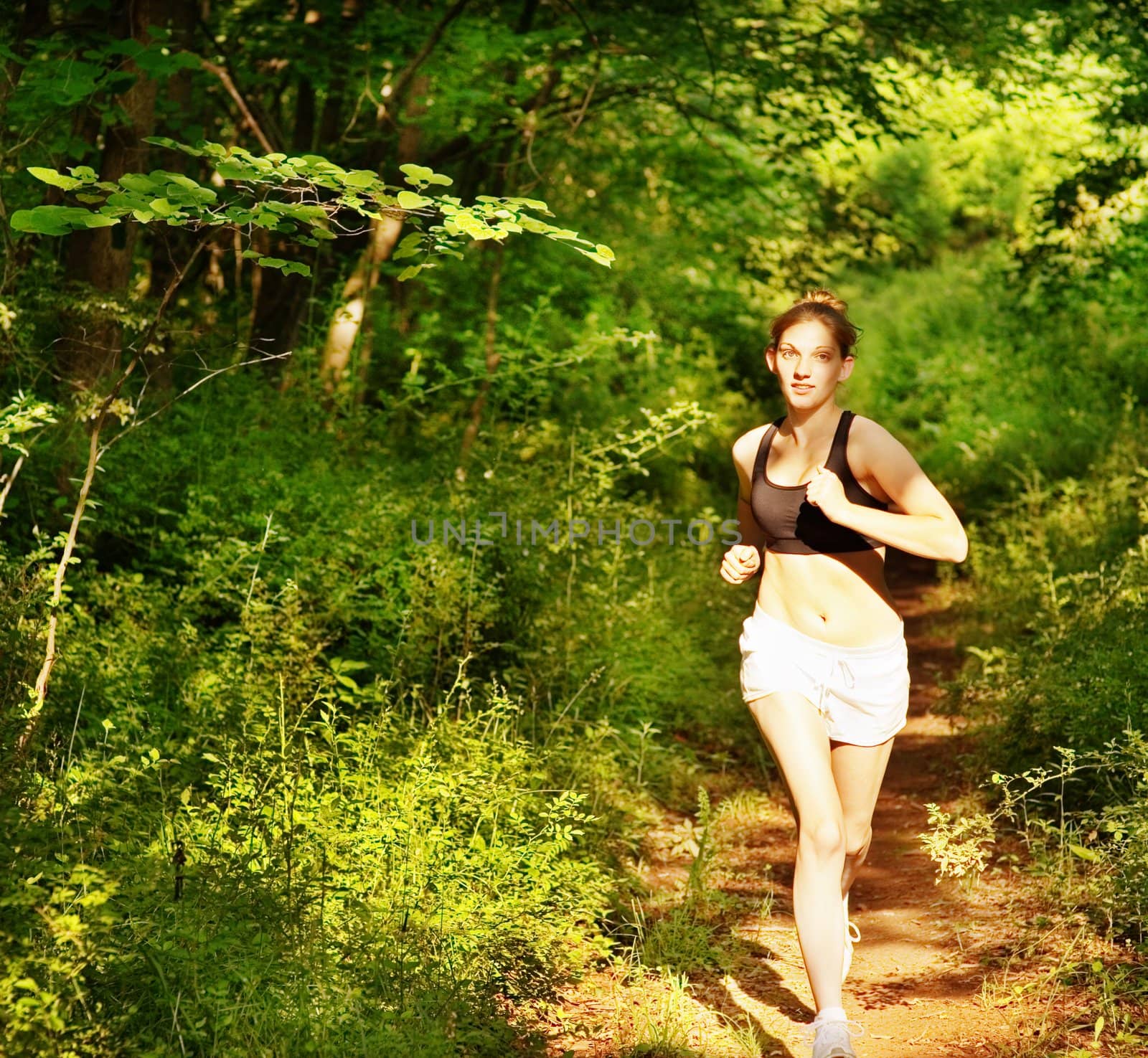 Woman trail runner, from a complete series of photos.