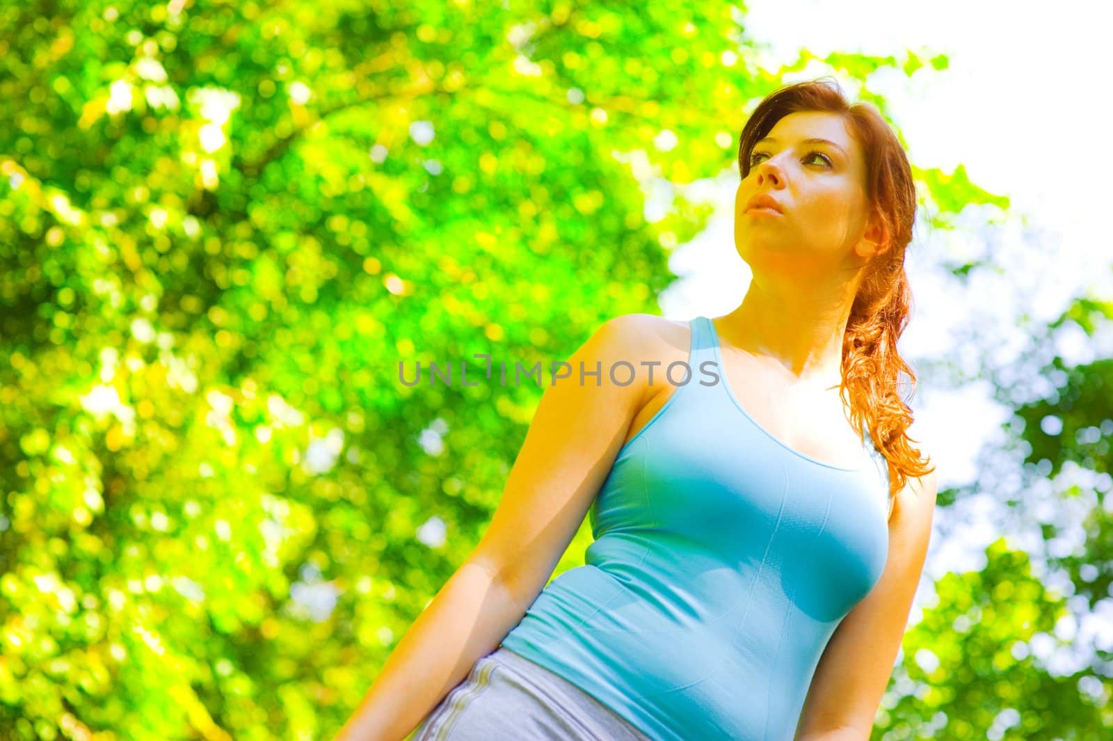 Young Woman Outdoor Workout by cardmaverick
