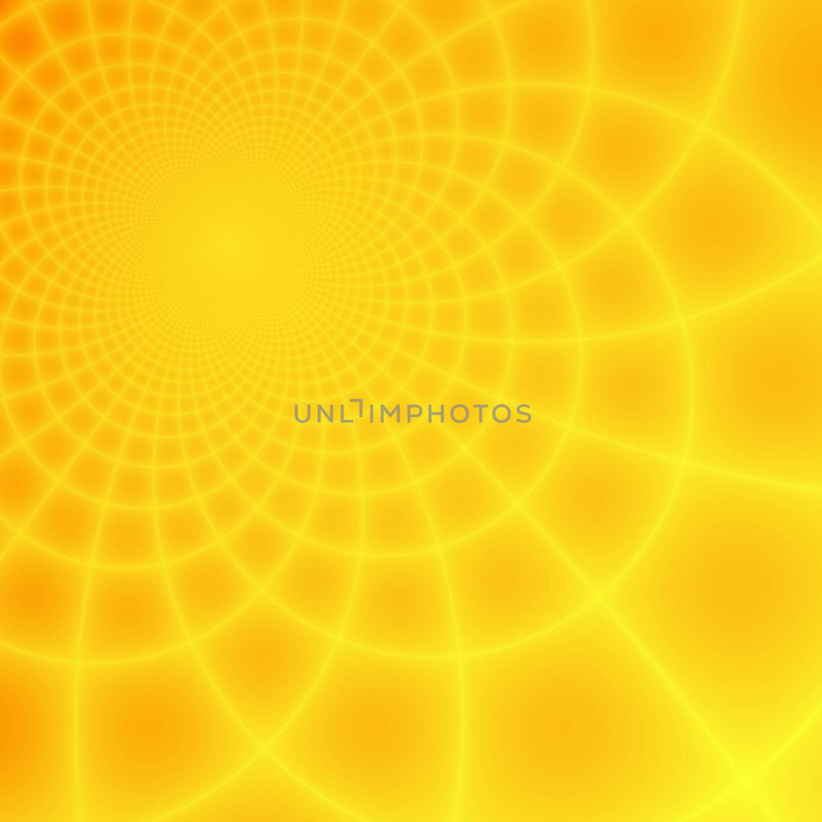 Abstract yellow and orange rendered fractal background