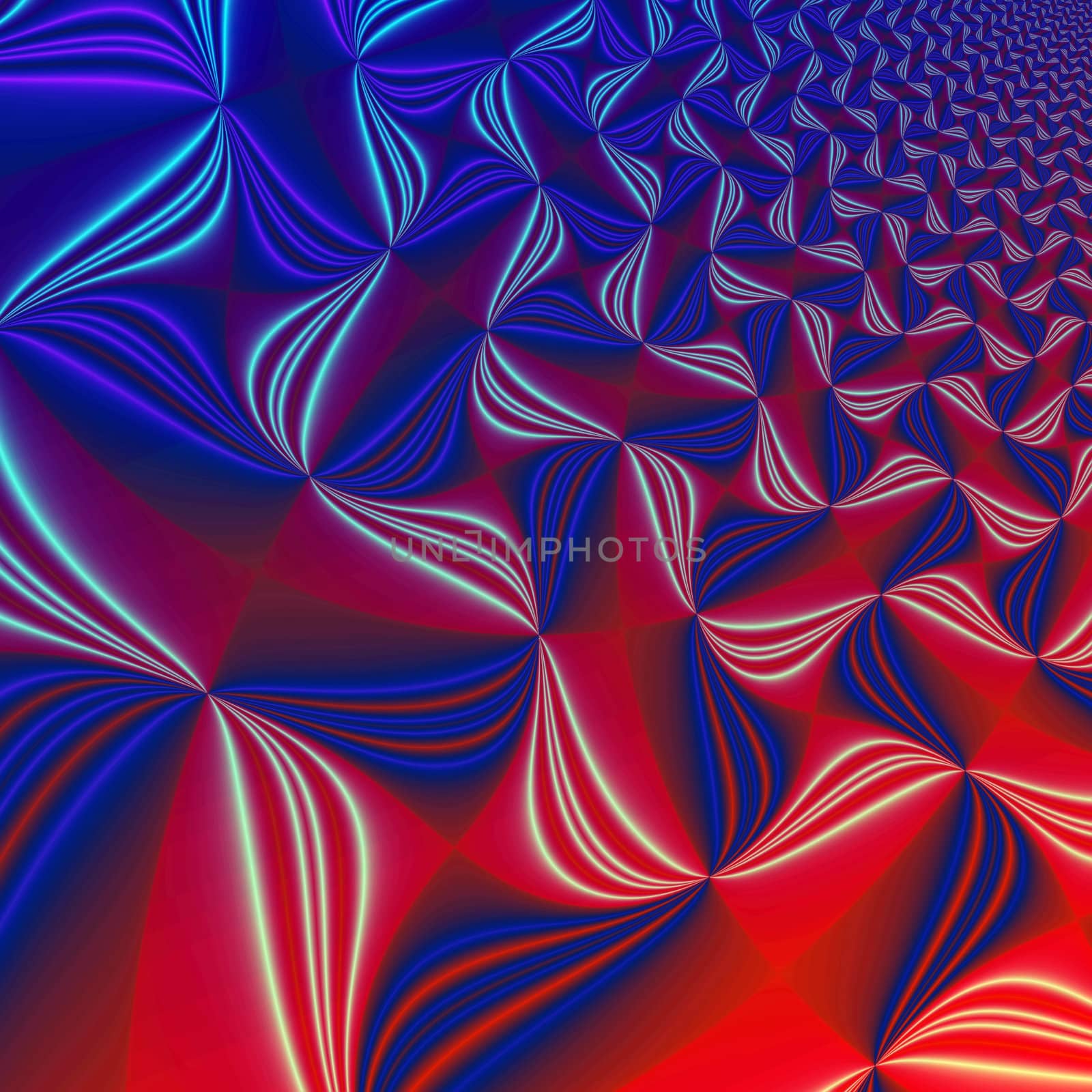 Abstract red & blue fractal background by klinok