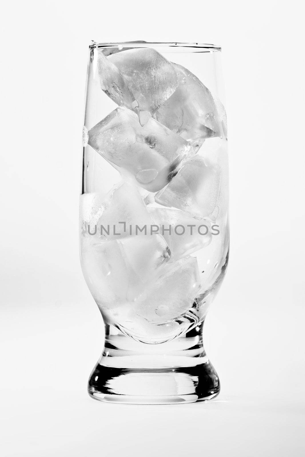 ice in the glass for cocktail