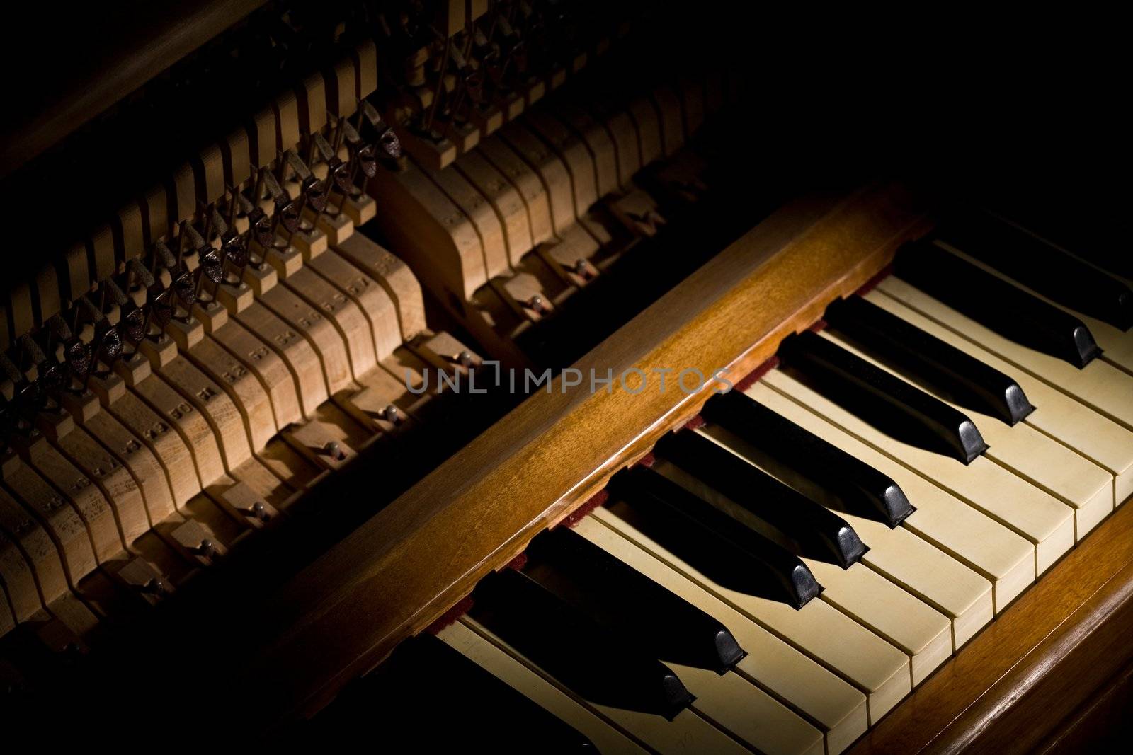 music series: piano's string on the board and music series: piano's string on the board