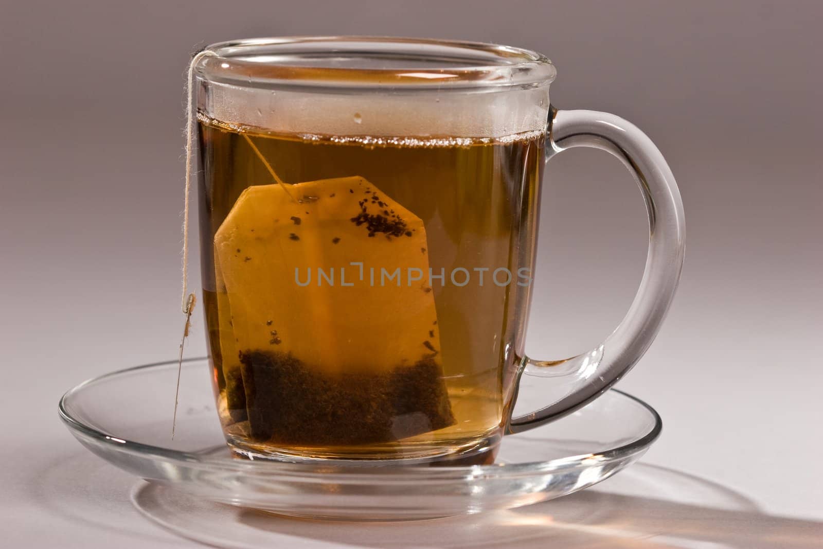 drink series: glassy cup of hot tea