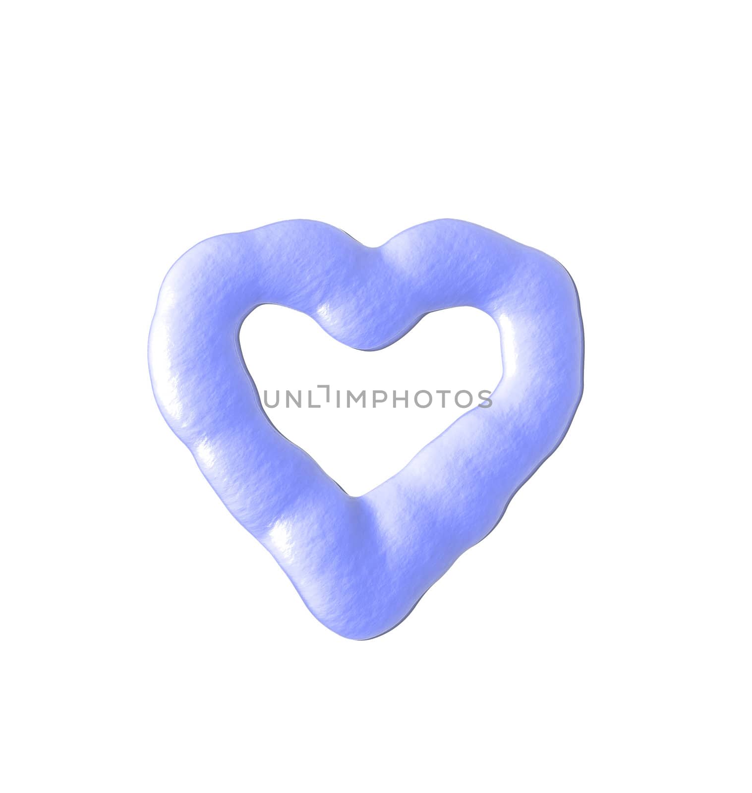 liquid heart on white background - 3d illustration