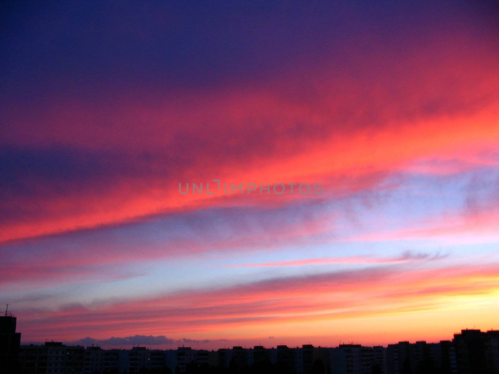 Fantastic colors of evening sky