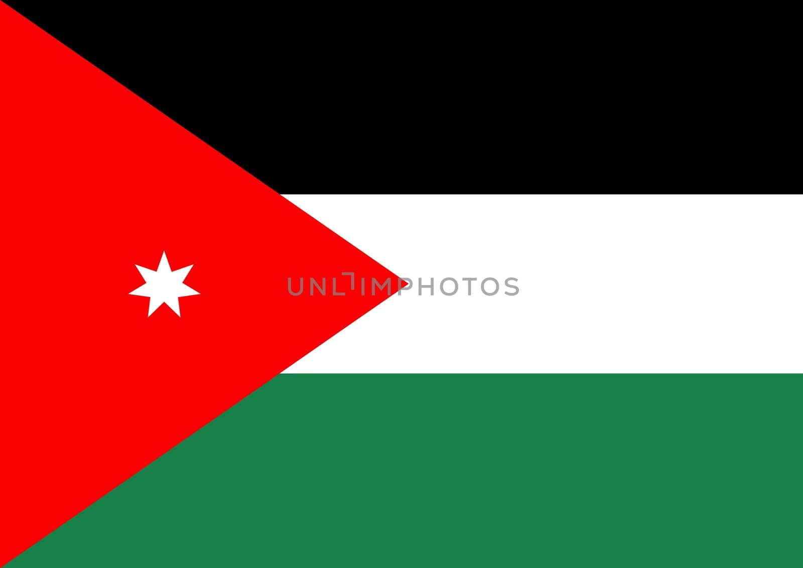 2D illustration of a flat Jordan Flag