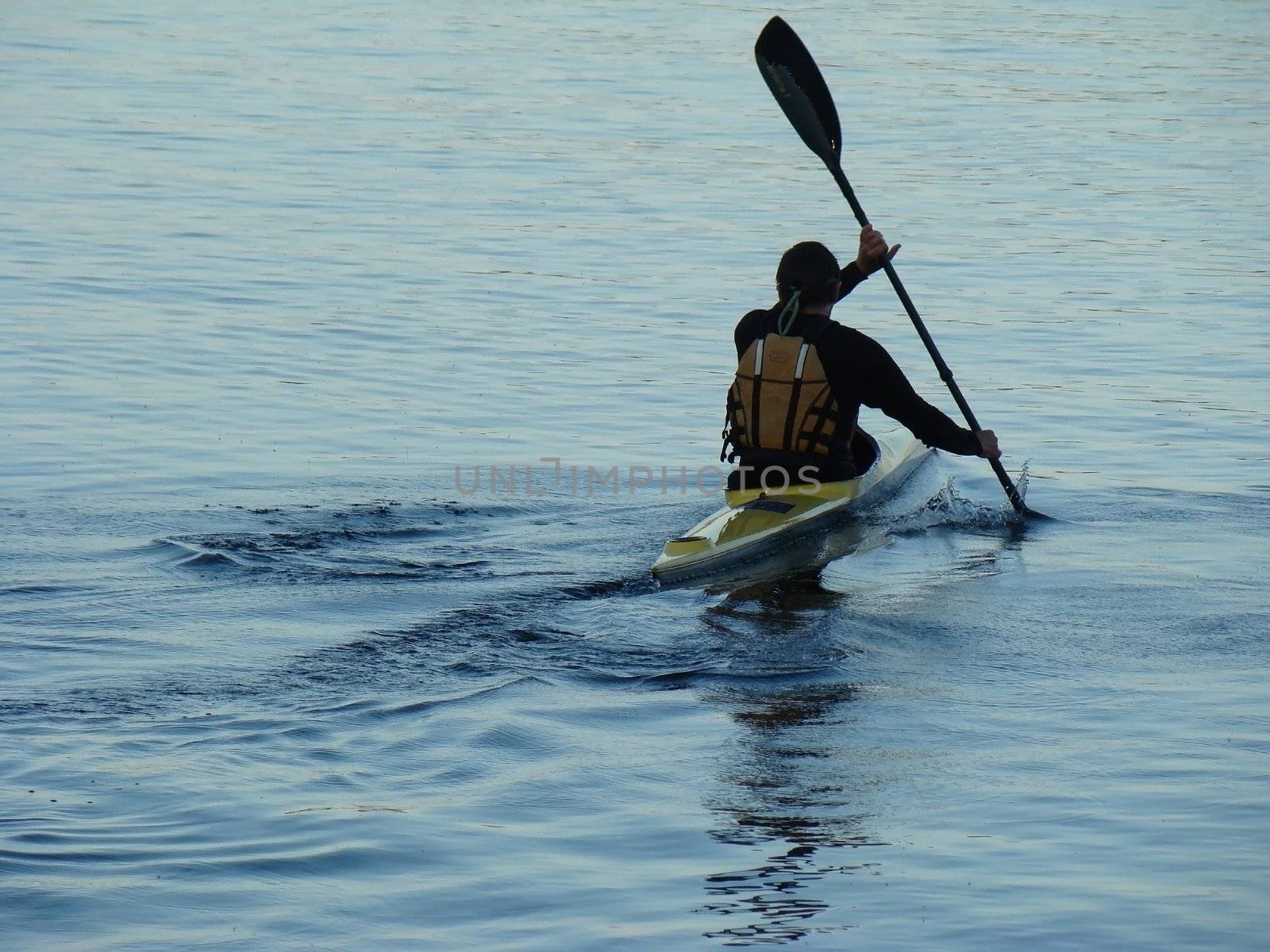 Kayaking on Lake by hicster