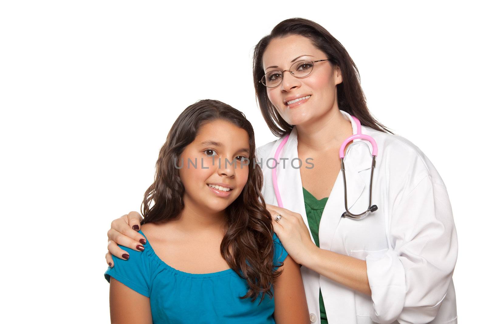 Pretty Hispanic Girl and Female Doctor by Feverpitched
