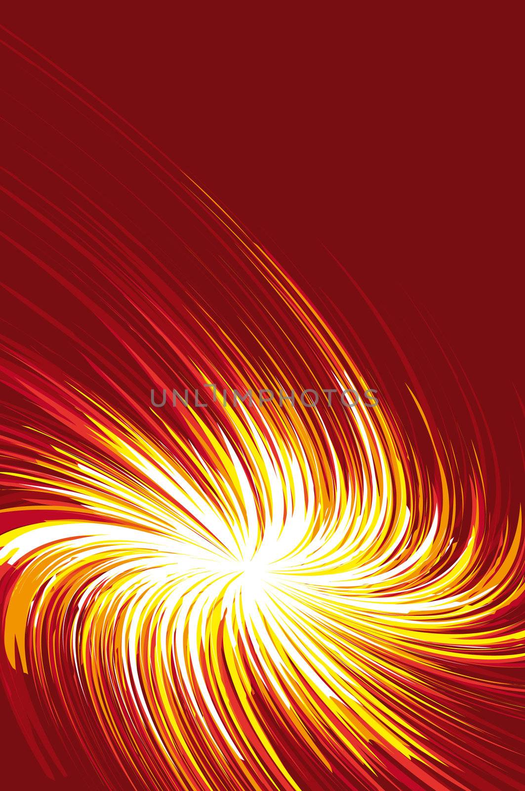 explosion of light with curved lines
