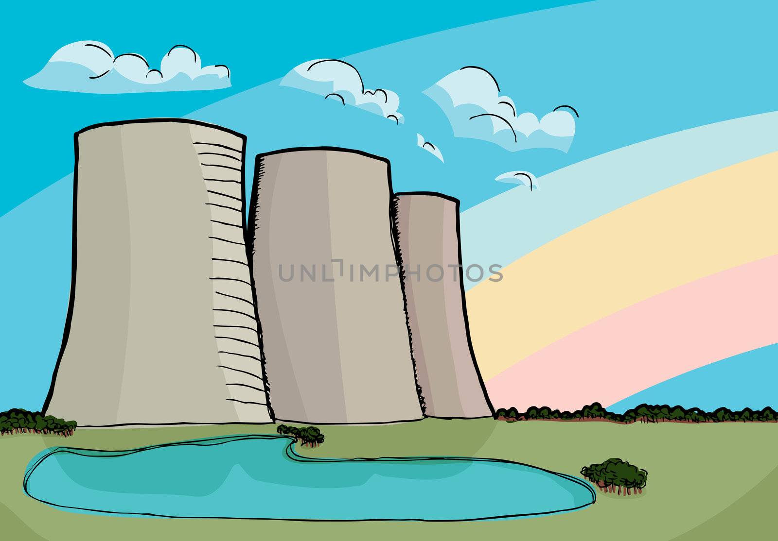 Nuclear Cooling Towers by TheBlackRhino