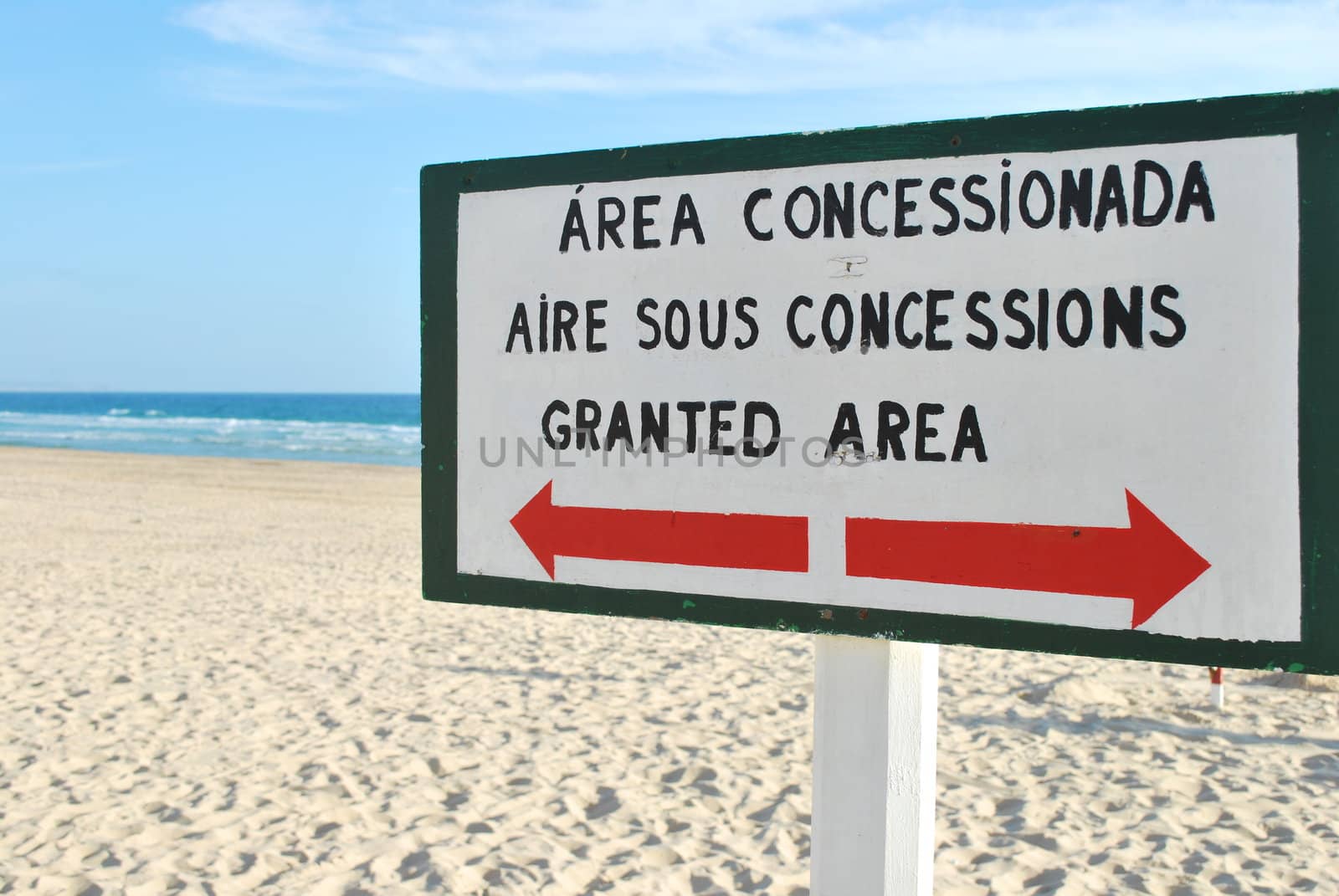 Sign at the beach (granted area) by luissantos84