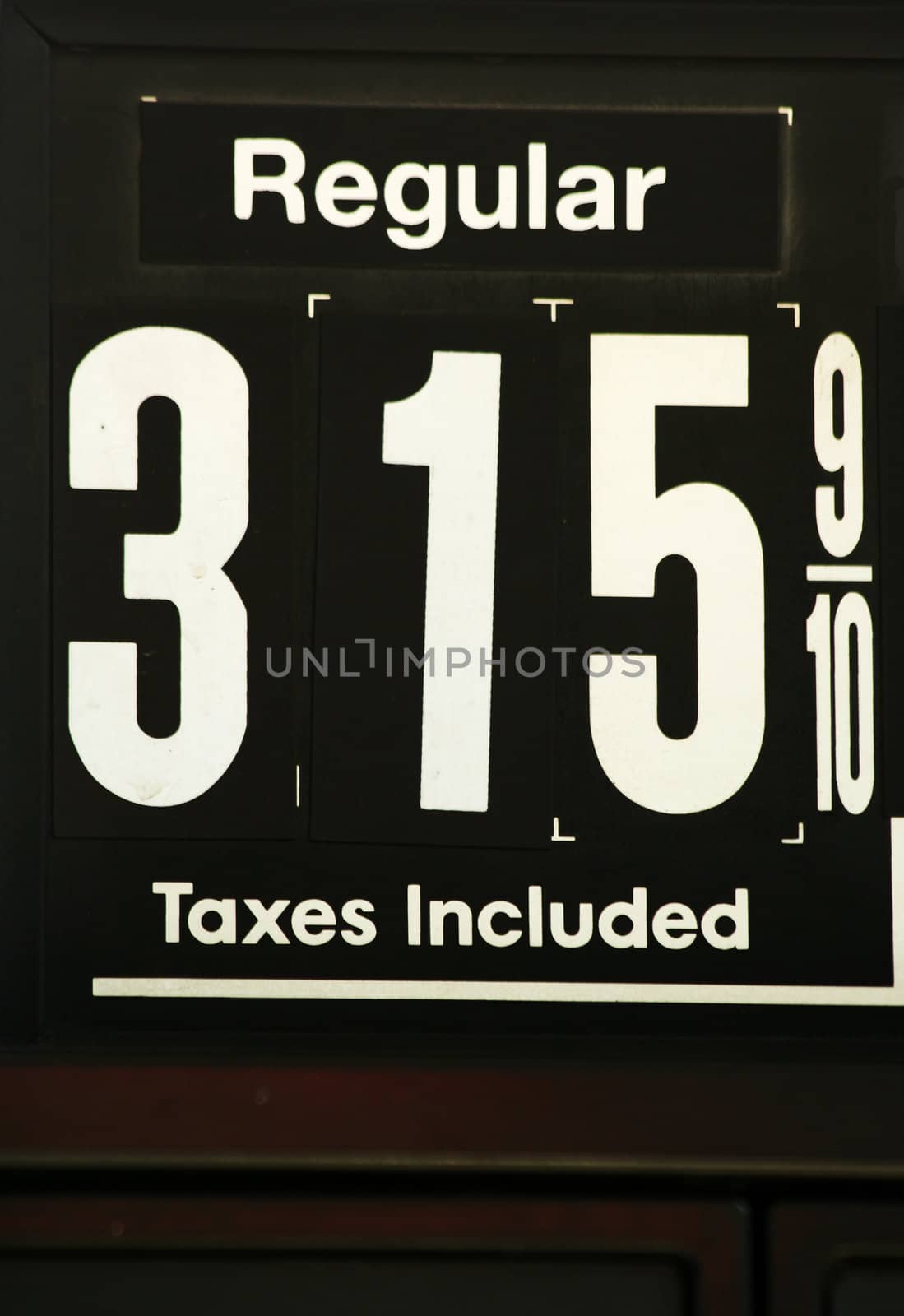 Signs showing high gas prices
